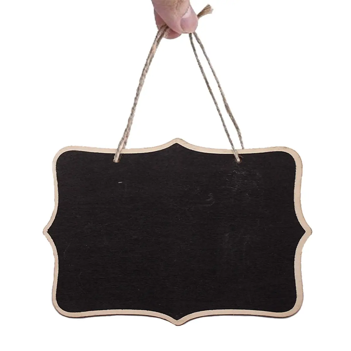 

4 PCS Chalkboard Tags Double Sided Hanging Mini Chalkboards Black Blackboard Office
