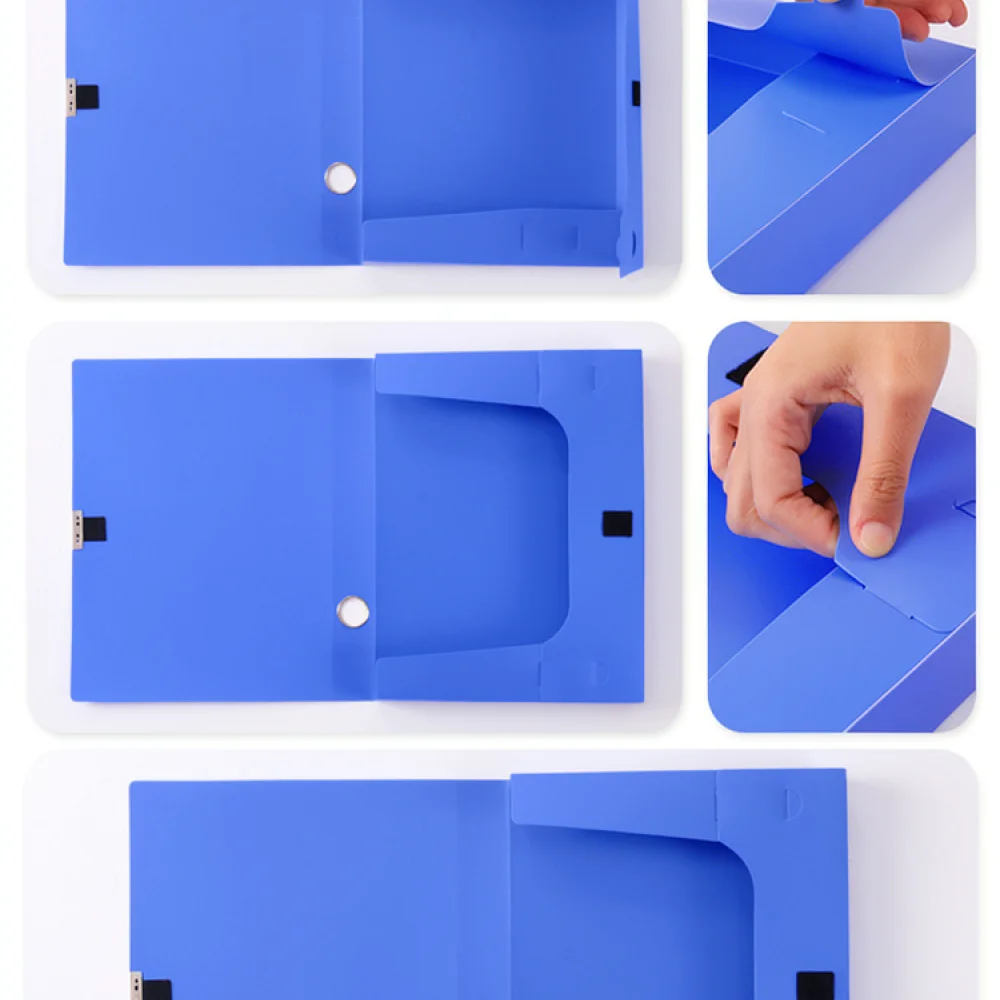 Portable A4 File Folder Organizer Durable Plastic Storage Box Desktop Document Holder For Efficient Office Sorting Supplies