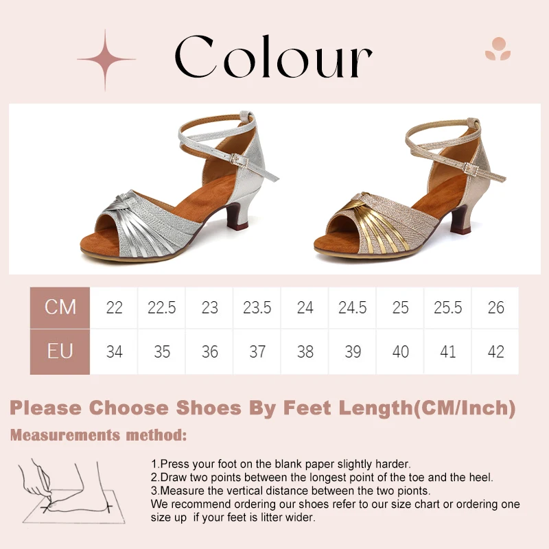 SWDZM Dance Shoes For Women Girls Tango Rubber Sole Dancing Shoes Waltz Dance Shoes Comfortable Height 6cm Outdoor Dance Sandals