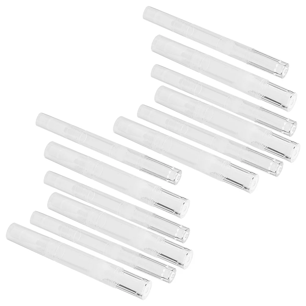 12 قطعة من أقلام زيت الأظافر، قلم زيت البشرة الفارغ، أنابيب ملمع الشفاه القابلة لإعادة الملء، حاويات محمولة خفيفة الوزن، حاوية أظافر #6