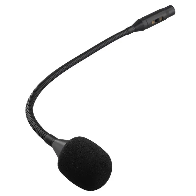 ABKN-Gooseneck Microphone 3 Pin Flexible Noise Reduction Gooseneck Plug In Microphone For Meeting Rooms