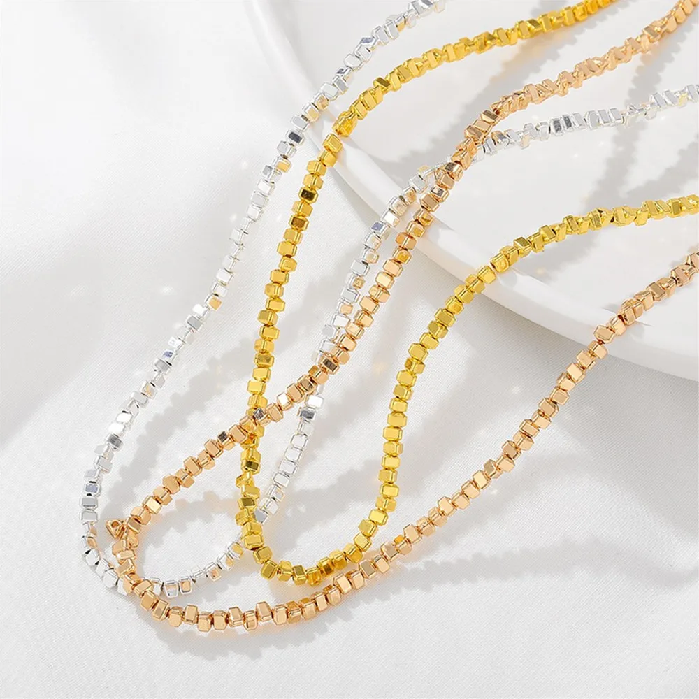 

Plated with Shiny Gold Black Gallstones Triangular Small Fragments of Gold Silver DIY Handmade Bracelet, Necklace, Bead Material