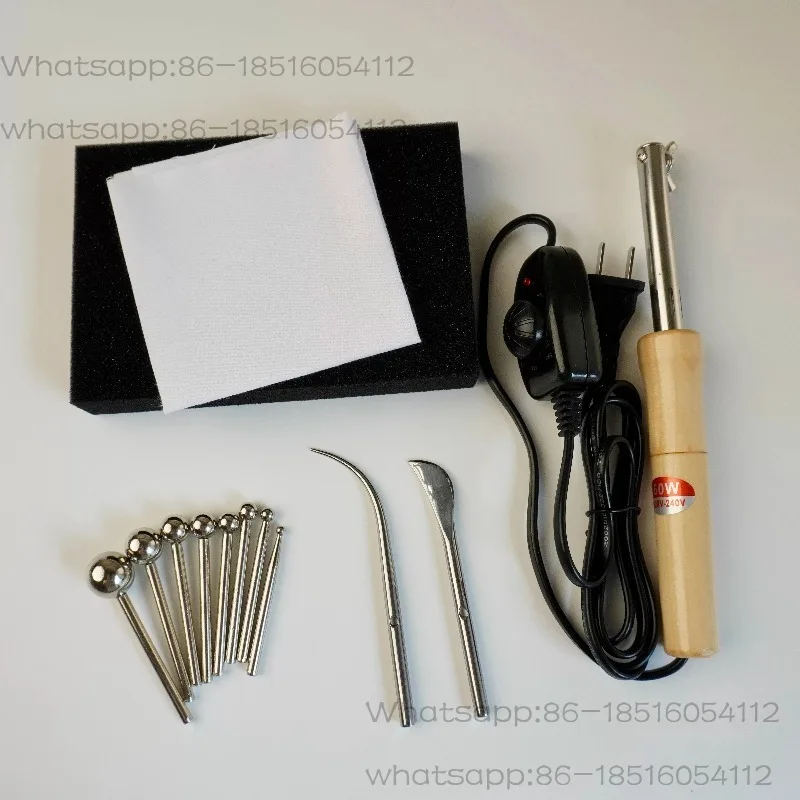 220V Adjustable Temperature Iron-on Transfer Set Fabric Fleece Flower Transfer Shaping DIY Complete Tool Kit