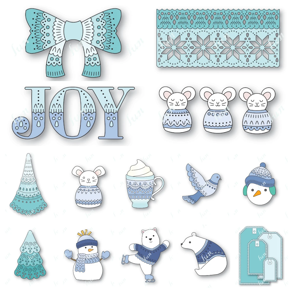

Christmas Layered Joy Die Cuts Scalloped Pinpoint Tags Metal Cutting Dies Handmade DIY Embossing Scrapbooking Photo Album Craft
