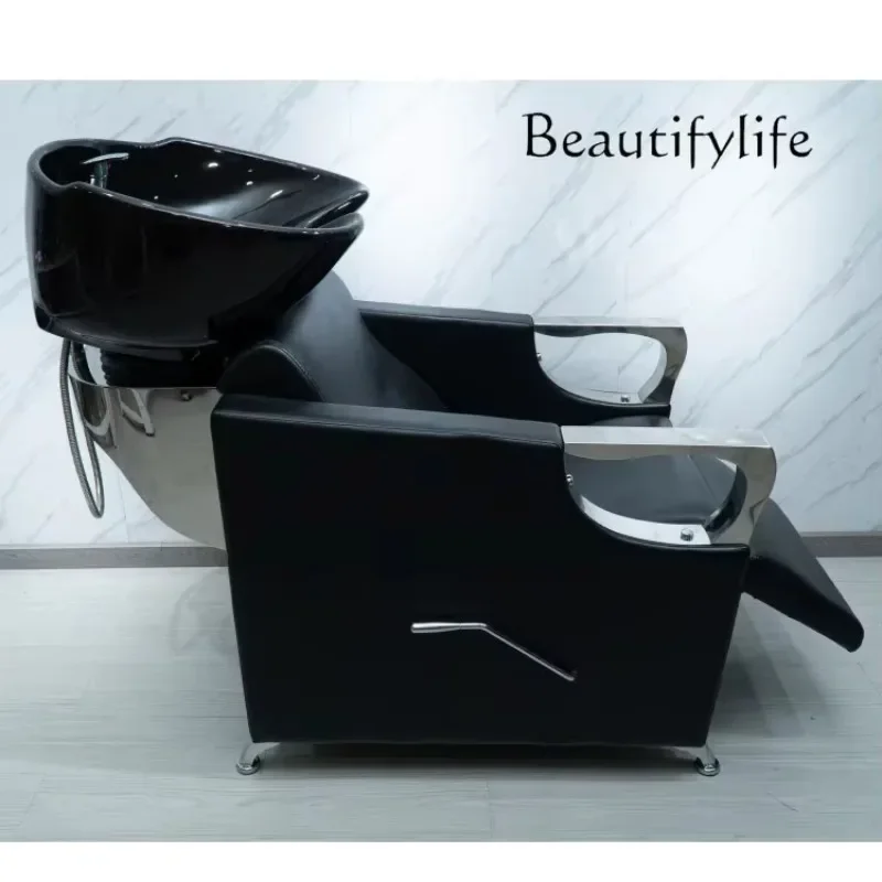 

X Hair Salon Sitting Quick Flush Sitting Shampoo Chair Flushing Bed Hair-Washing Chair European Portable Chair