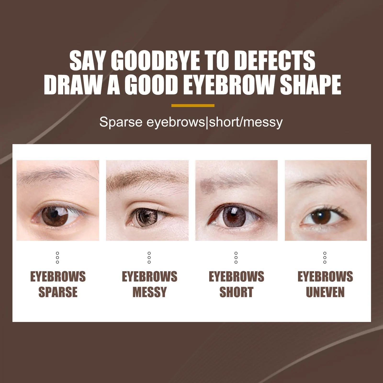 One Step Eyebrow Stamp Hairline Enhancement Waterproof Easy Colouring No Smudge Sweat Proof Natural Lasting Brow Cream Makeup