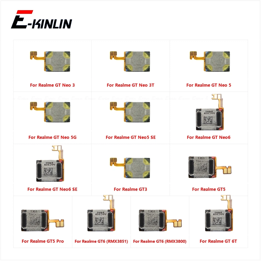 Earpiece Receiver Front Top Ear Speaker Flex Cable Repair Parts For OPPO Realme GT Neo 3 3T 5 Neo5 Neo6 SE GT3 GT5 GT6 6T Pro 5G