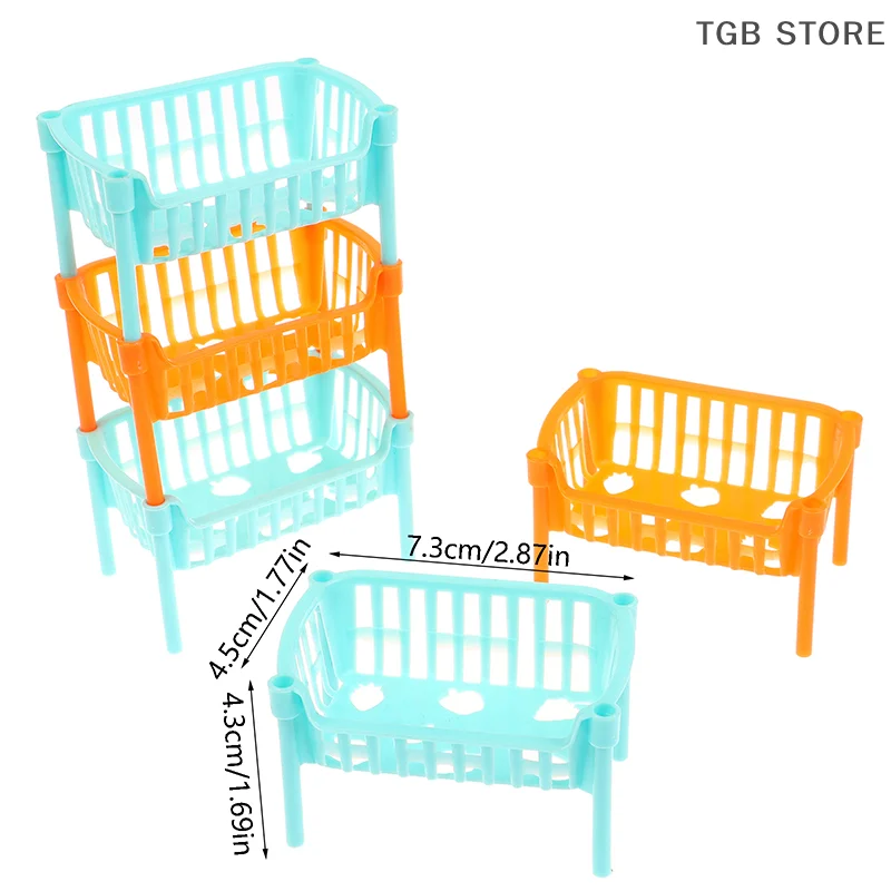 5 Stücke Mini Stapelbare Aufbewahrungskörbe Modell 1/12 Puppenhaus Möbel Dekoration Puppenhaus Küche Dekor Zubehör