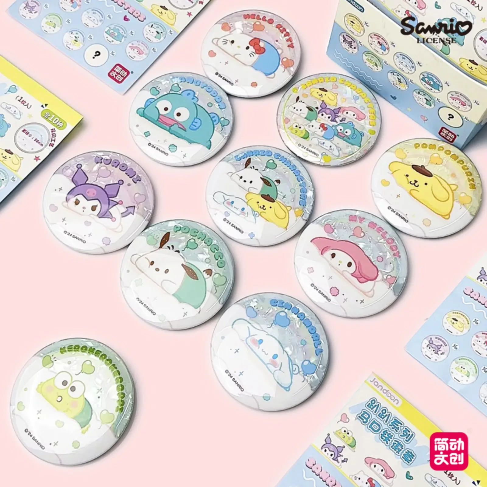 

Sanrio Characters Badge Brooch Blind Box Toy Collection Kuromi ACG Anime Accessories Bag Backpack Ornaments for Kids Girls Gifts