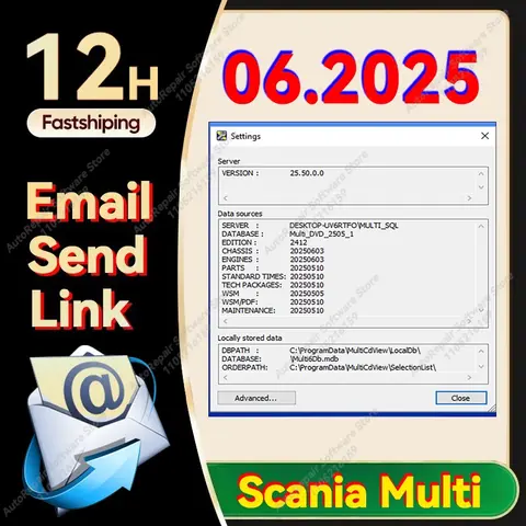 ForScania Multi Electronic Parts Catalogue Truck Bus & Engine Scania desbloquear 2025.06 /2025.1 etc EPC com software de patch unxpire