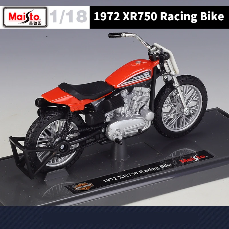 Maisto-子供用レーシングモーターサイクルモデル,1:18金属合金モーターサイクルモデルギフト,レーシングバイクxr750