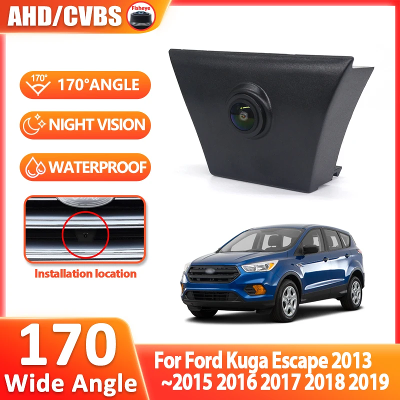 AHD 1080P Fisheye CCD Car Front View Parking Positive Logo Camera For Ford Kuga Escape 2013 2014 2015 2016 2017 2018 2019