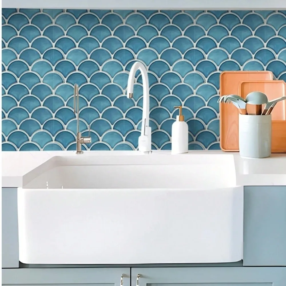 12PCS Modern PVC Tile Sticker Irregular Pattern Self Adhesive Floor Sticker Oil Proof Waterproof Wall Decal Home Decor