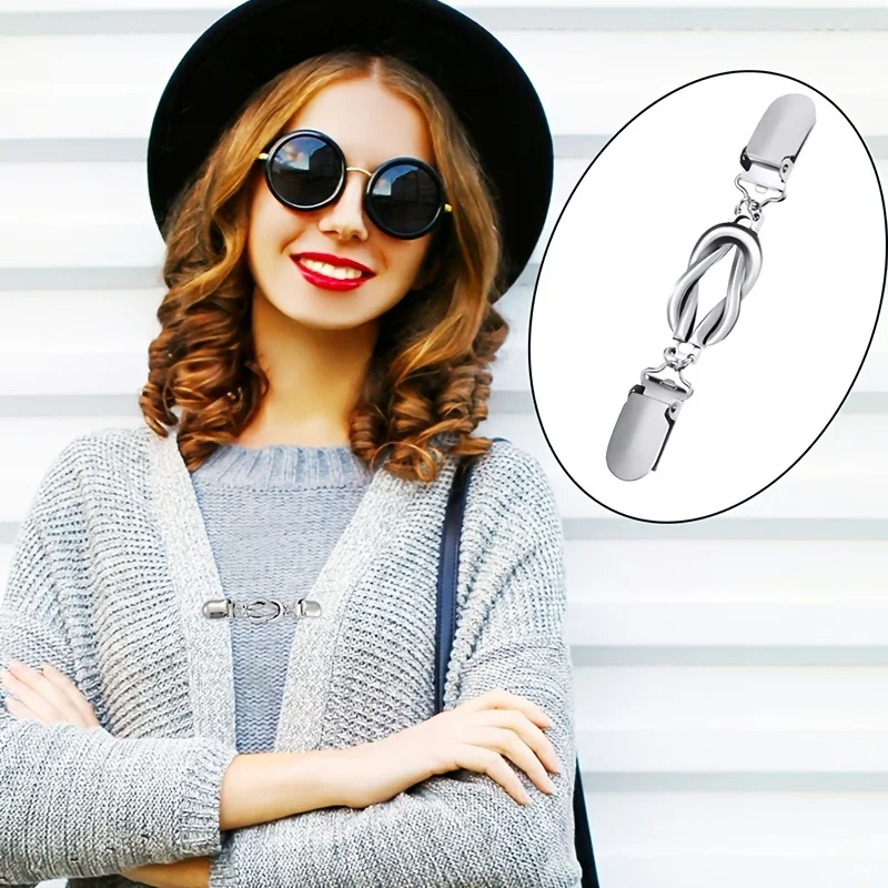 1pc Classic Brooches Cardigan Clip Multi Styles For U To Choose Perfect Sweater/ Shawl/ Shirt Decor Suitable For Official Attire image 4