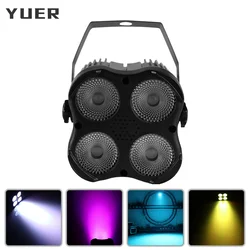 Spedizione gratuita telecomando Mini alluminio Shell 4X10W LED RGBW Par luce effetto tintura luce DMX512 4/8CH DJ Disco Room Party