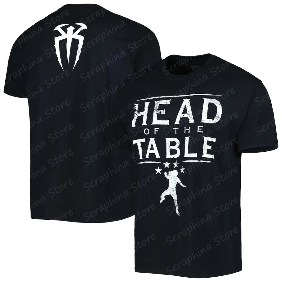 Men's Black Roman Reigns Head Of The Table T-SHIRTS Men Jersey Summer Short Sleeve Children Tee Tops 2024 Fashion Women T-shirt