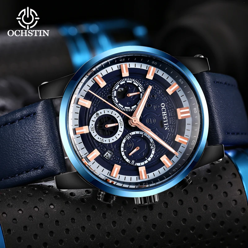 ساعة يد بسوار جلدي للرجال ، ساعة رياضية غير رسمية ، ساعة كوارتز للرجال ، ساعة رجالية ، ساعة رجالية ، Sa ،