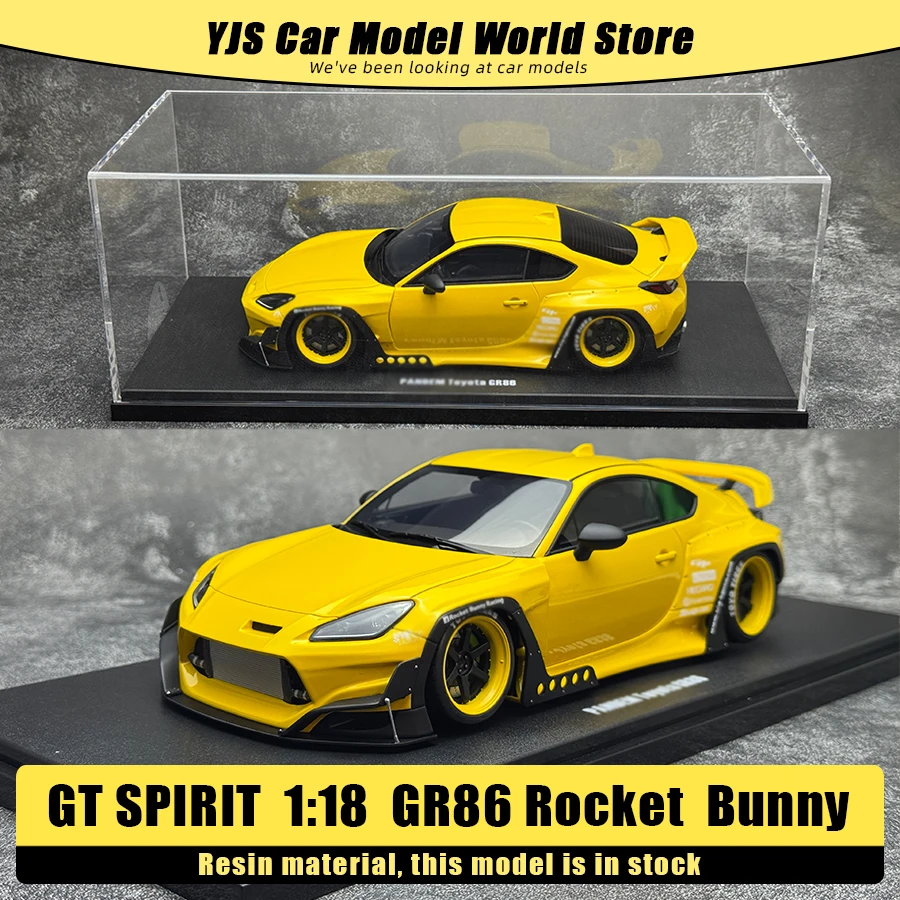 

GT Spirit 1/18 scale New GR86 Rocket Bunny Car Model Static Decoration Holiday Gift Collection (sealed design)