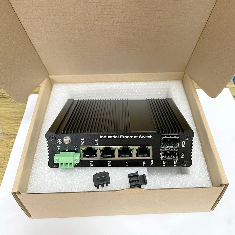 Industrial Fiber Switch 1000Base-FX SFP Slot to 10/100/1000Base-T 1/2/4/8 Port UTP RJ45 Gigabit Ethernet Fiber Media Converter