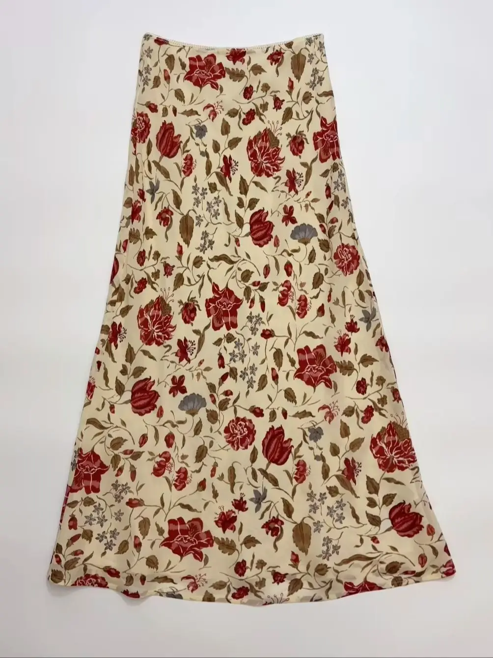 2026 Printed Women's Retro High Waist Slimming Fashion Ladies Half Body Skirt