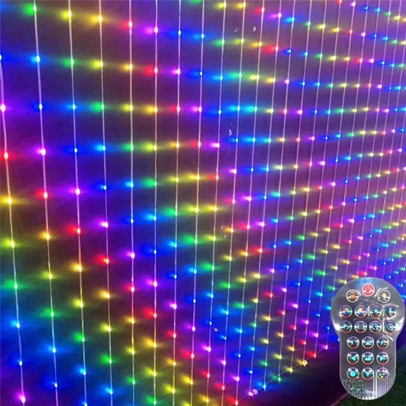 AF90-Graffiti APP Luci per tende RGB Phantom Punto di colore Luci di controllo Luci ambientali Stringa di luce per tende con spina americana
