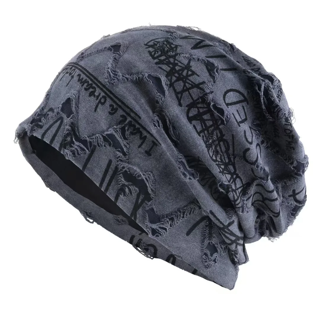 Couple Fall Winter Layered Hooded Hat, Solid Color Letter Print Outdoor Cold Weather Cap, Casual Headwear for Travel Daily Wear