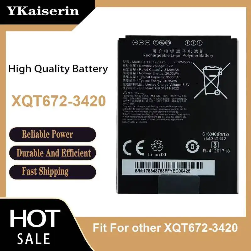 High-Capacity Fit For Other XQT672-3420 Barcode Scanner Battery 3420mAh