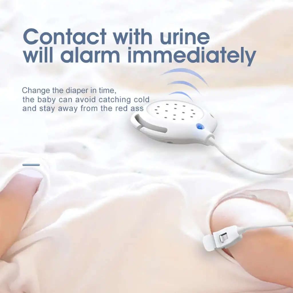 Bedwetting Monitor for Toddlers with Sensitive Sensor Loud Alarm Strong Vibration Bright Light Portable Armband for Pediatric