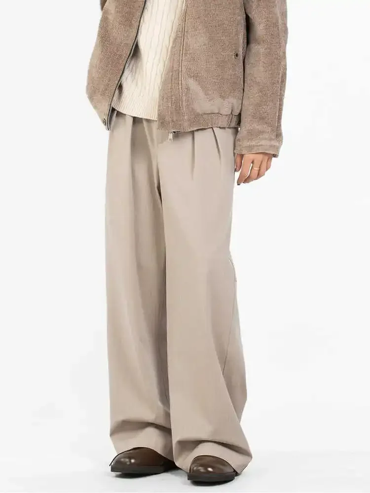 Femmes gris foncé Baggy costumes urbains pantalons surdimensionnés Harajuku japonais années 2000 Style Y2k Vintage pantalons à jambes larges vêtements 2025