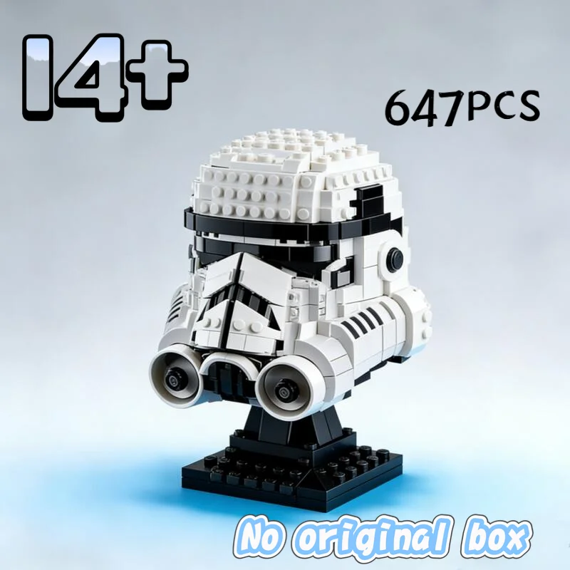 Hot Toys – casque Stormtrooper, 647 pièces, blocs de construction pour bataille spatiale, compatibles 75276, modèle d'assemblage éducatif, cadeau pour enfants