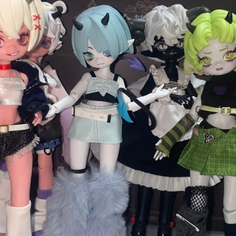 

Cooze Bjd Devil'S Horns 1/8 Scale Movable Doll Ornament Blind Box Creative Trendy Toy For Children With Exquisite Joint Mobility