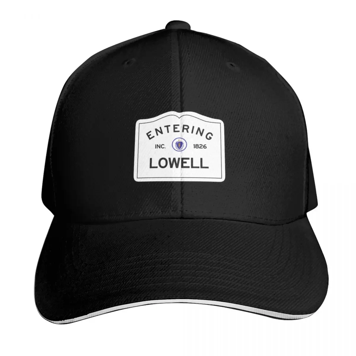 Entering Lowell Massachusetts Sign Baseball Cap Low Profile Unstructured Unisex for Men Women Outdoor Golf Running Hiking