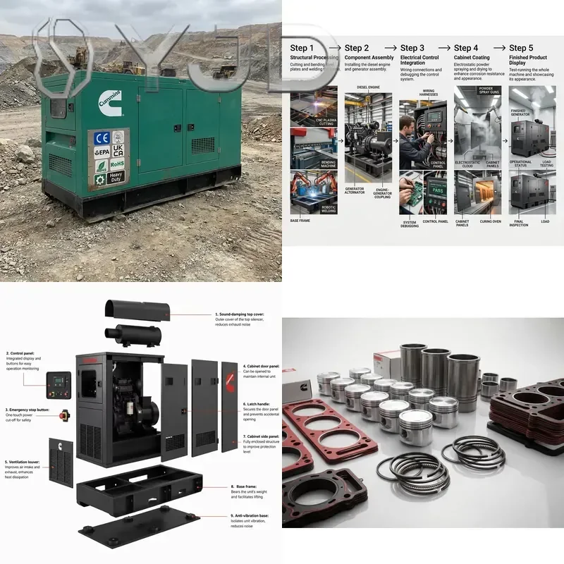 CE EPA 80kVA 100kVA Silent Type Weichai Engine Generator Set Industrial 3 Phase 400V 50Hz with Deepsea