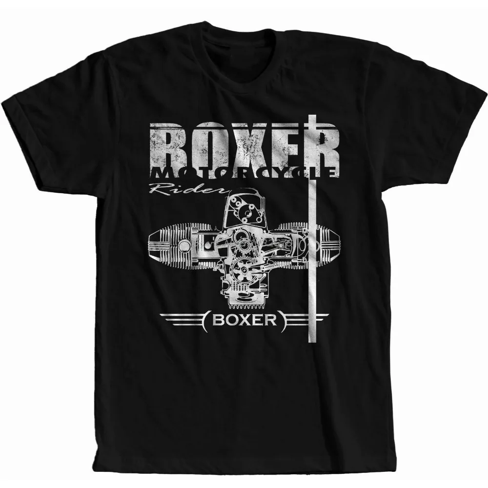 Boxer Motorcycle Engine Motorrad Racing T-Shirt Fashion Short-Sleeve Casual Tee Shirt Men Cotton Tshirt Streetwear Harajuku