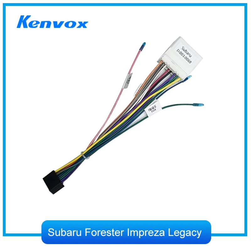 Kenvox سيارة 16pin الصوت الأسلاك تسخير لسوبارو فورستر امبريزا ليجاسي Outback ما بعد البيع ستيريو تركيب سلك محول #1