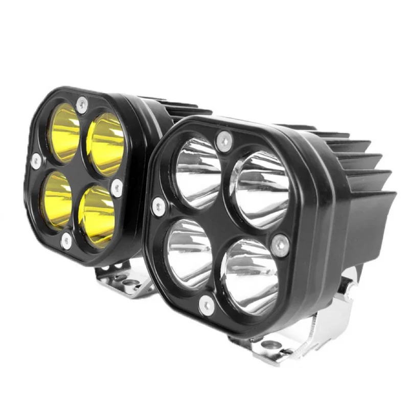 SAAR Factory Four-Leaf Clover Motorcycle Spotlight Modified 40W LED Square Off-Road Vehicle Car Work Light