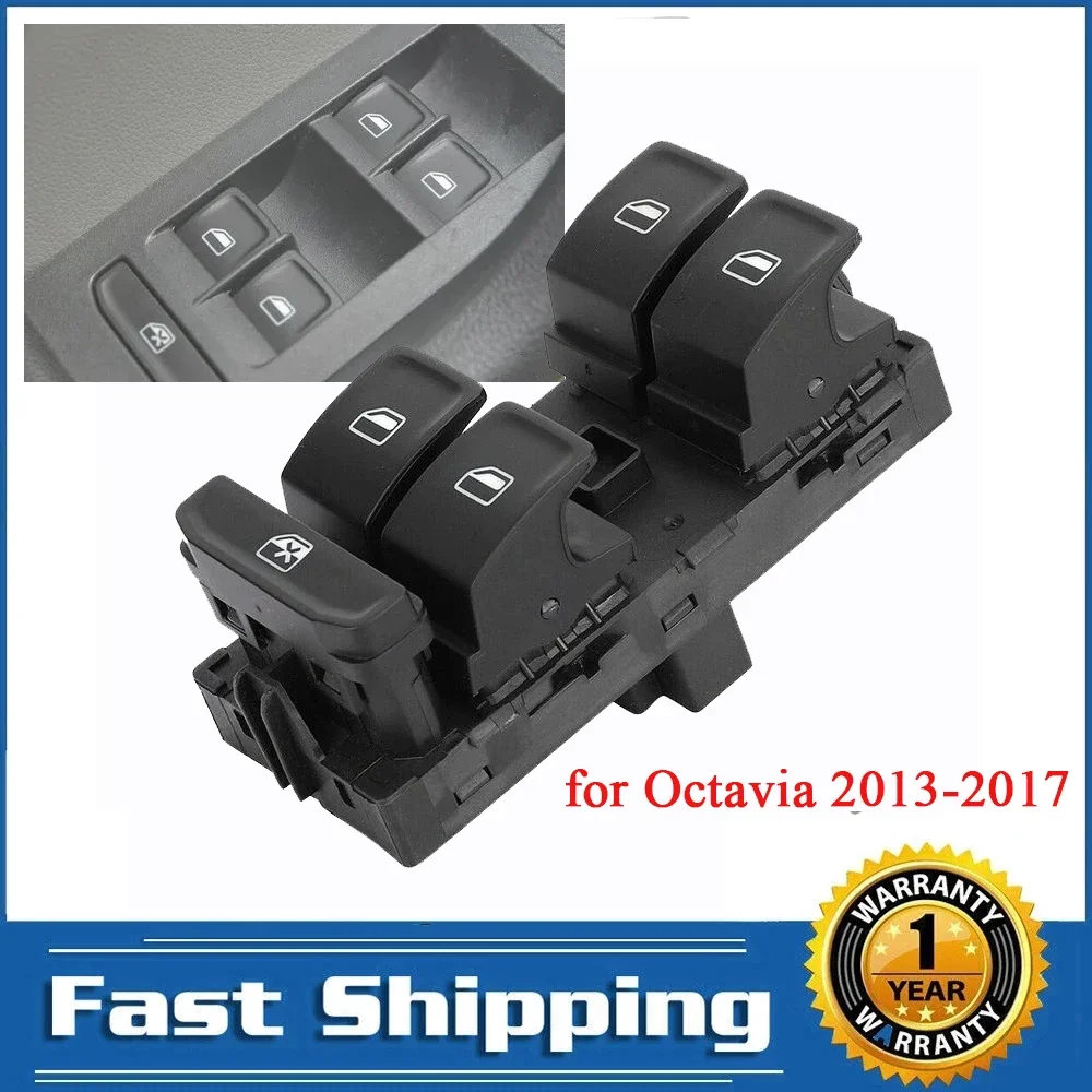 Front Left Driver Power Window Door Lifter Button Switch Control Unit for Skoda Octavia 2012-2018 5ED959857 Car Accessories