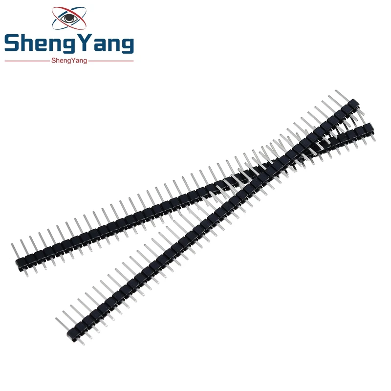 TZT 10pcs 40 Pin 1x40 Single Row Male 2.54 Breakable Pin Header Connector Strip for Arduino Black image 4