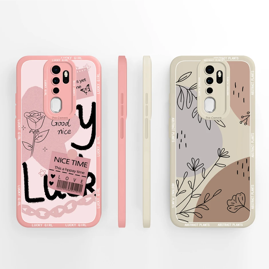 For Oppo A9 A5 (2020) Cases Oil Painting Peaks Cartoon Liquid Silicone Shell For Oppo A9 (2020) Oppo A5 (2020) New Design Funda