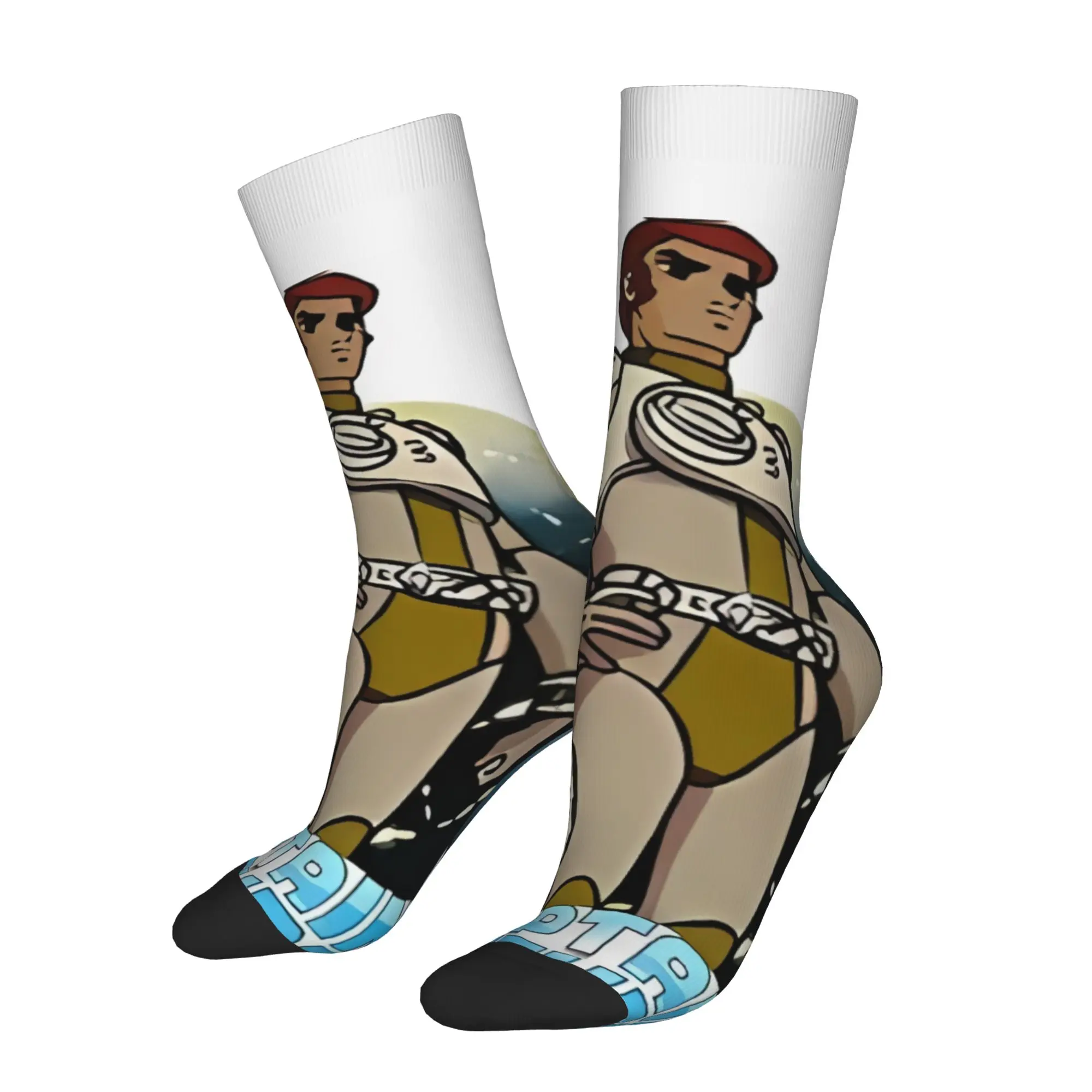 

Funny Sock Captain Future Captain Future Hip Hop Quality Pattern Printed Men Socks Novelty Men's Socks
