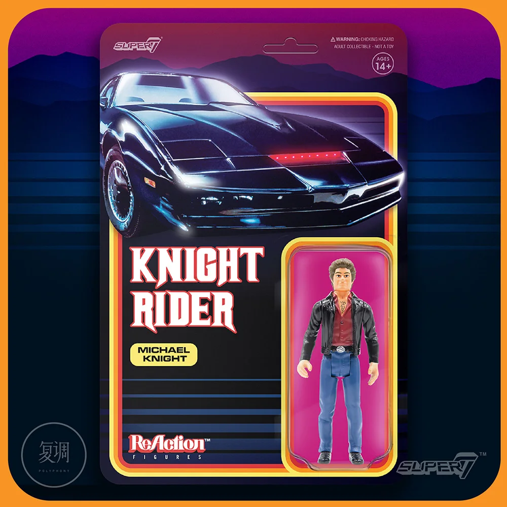 Knight Rider Action Figure Vintage Hanging Card and Joints Movable 3.75-inches Figure Model Toys Limited Collection