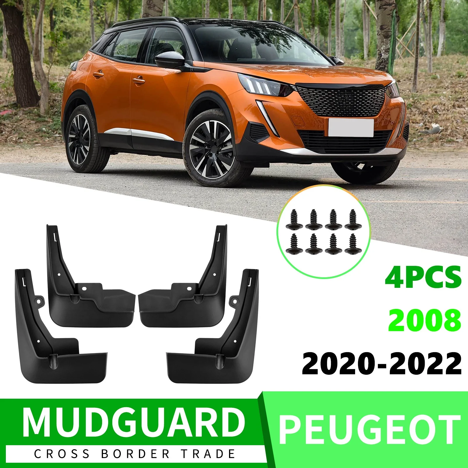 

Suitable for Peugeot 2008 2020-2022 Car Tires, Fenders, Fenders, Fenders, Fender Modification Accessories