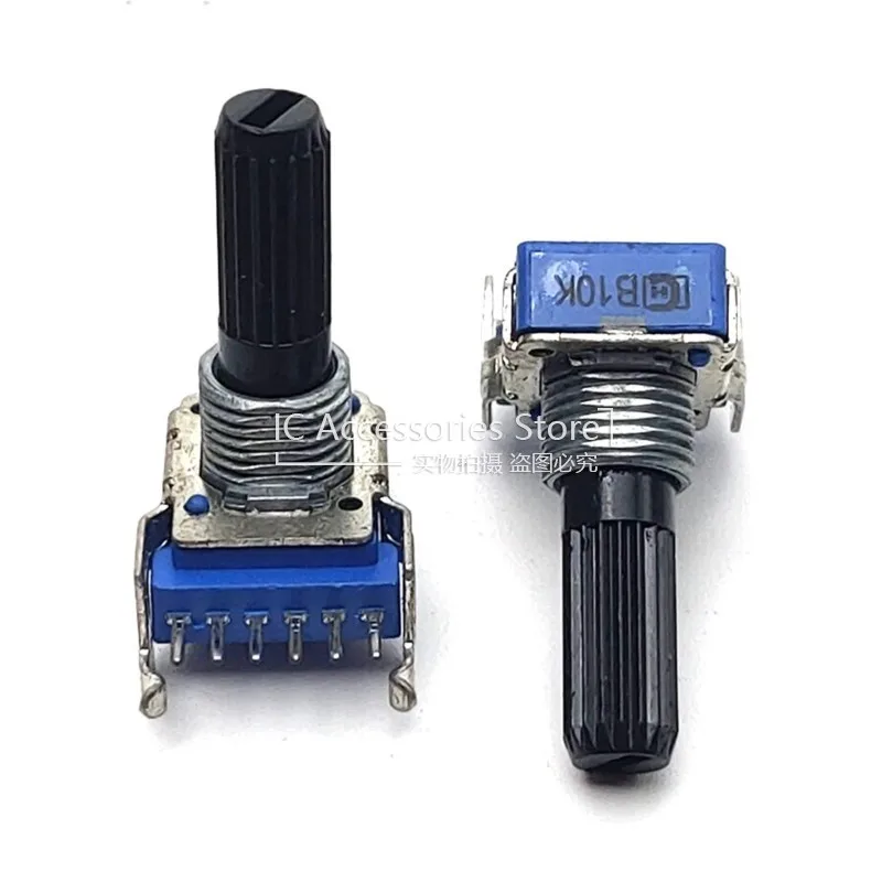 2PCS RK12 Type B10K B100K B103 B104 Horizontal 6Pin Flower Shaft 20MM Mixer Musical Instrument Adjusting Volume Potentiometer