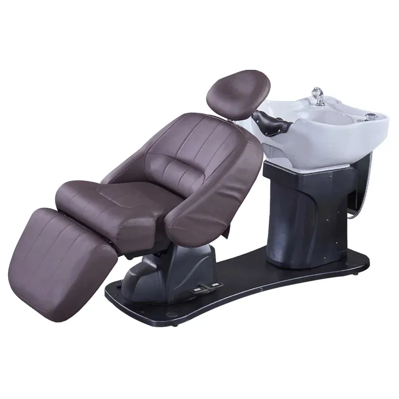 Manufacturer's electric lifting shampoo bed Special rotating Japanese semi-full lying head treatment flushing bed for foreign