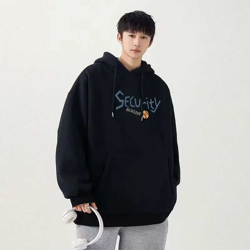 Spring Autumn Letter Rabbit Pattern Print Hoodies Unisex Long Sleeve Hooded Sweatshirt Women's Casual Personality Hoodie Women's