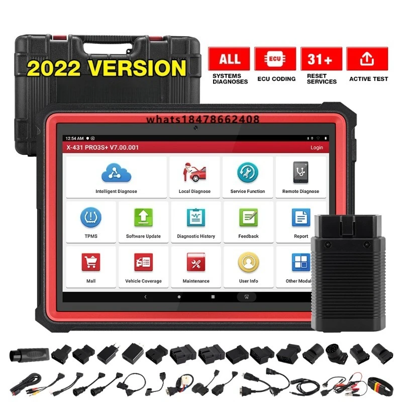 For X-431 PRO3S+ Professional Full-System Engine Diagnostic Code Reader OBD2 Scanner with Free Two-Year Update