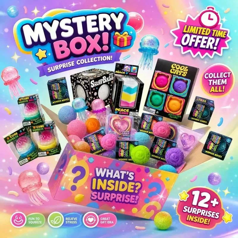 Kawaii Mixed Squishy Blind Box, Assorted Cartoon Mystery Surprise Toy,Random1/2/ 3 Independent Random Lucky Draws,Soft Slow Rebound Maltose Texture Squeeze Fidget Toy,
