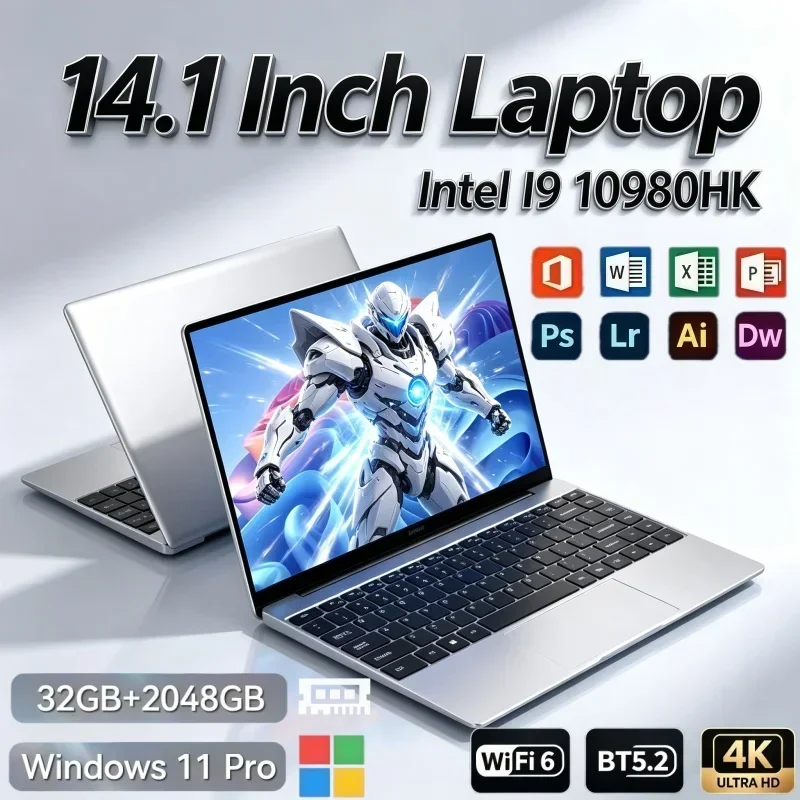 Intel Core I9‑10980HK 14.1‑inch Portable Notebook Windows 11 32GB RAM 2TB SSD For Home Daily Personal Computing