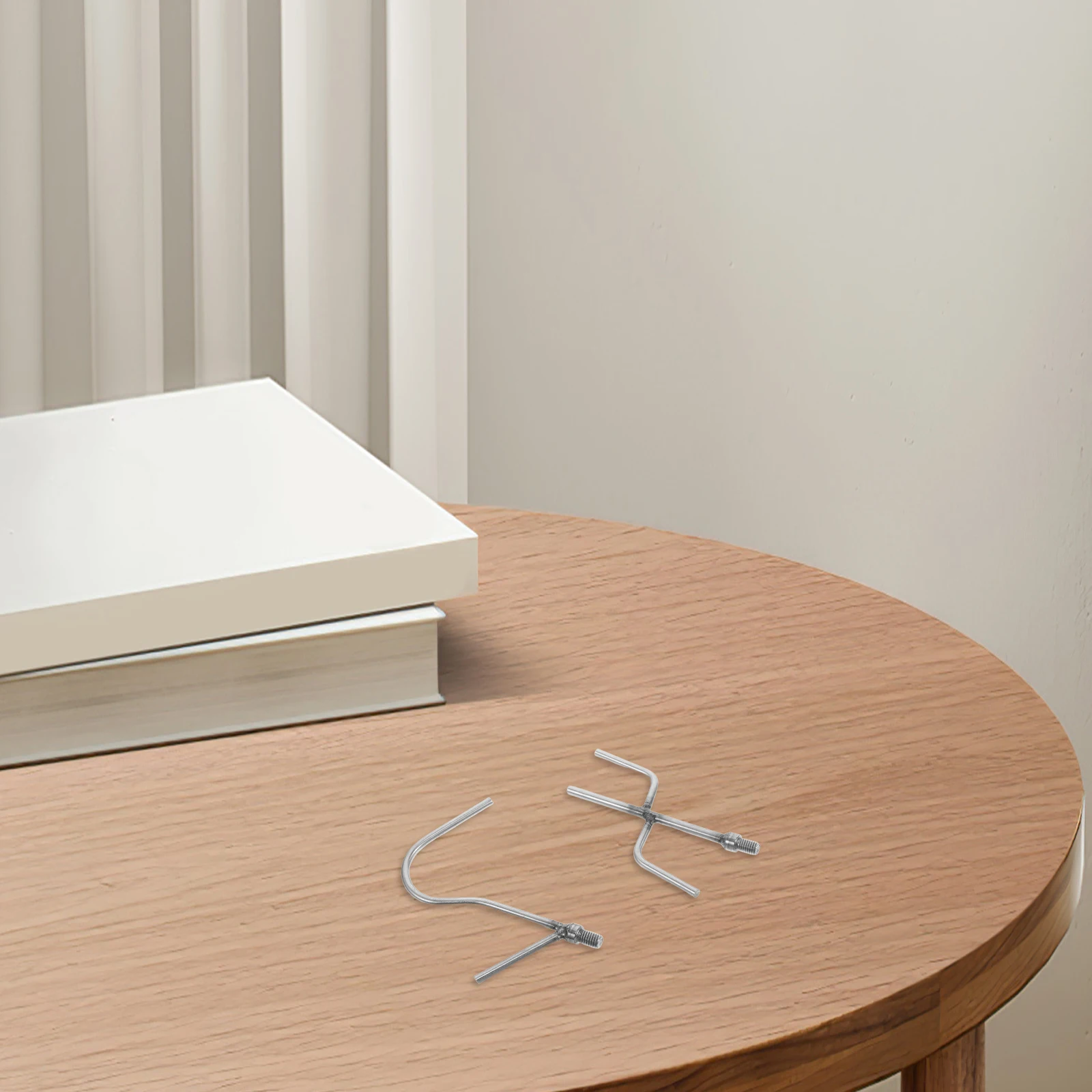 

2 Pcs Hook Accessories Clothes Hanger Pole Hanging Rod Stainless Steel Reaching