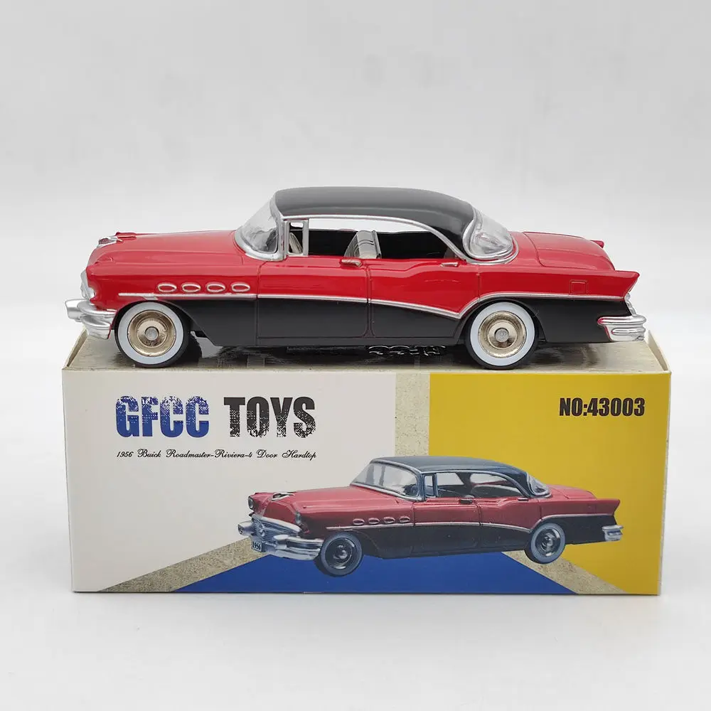 

GFCC Toys 1:43 Roadmaster-Riviera-4 Door Hardtop 1956 43003A Alloy car Limited Collection Red